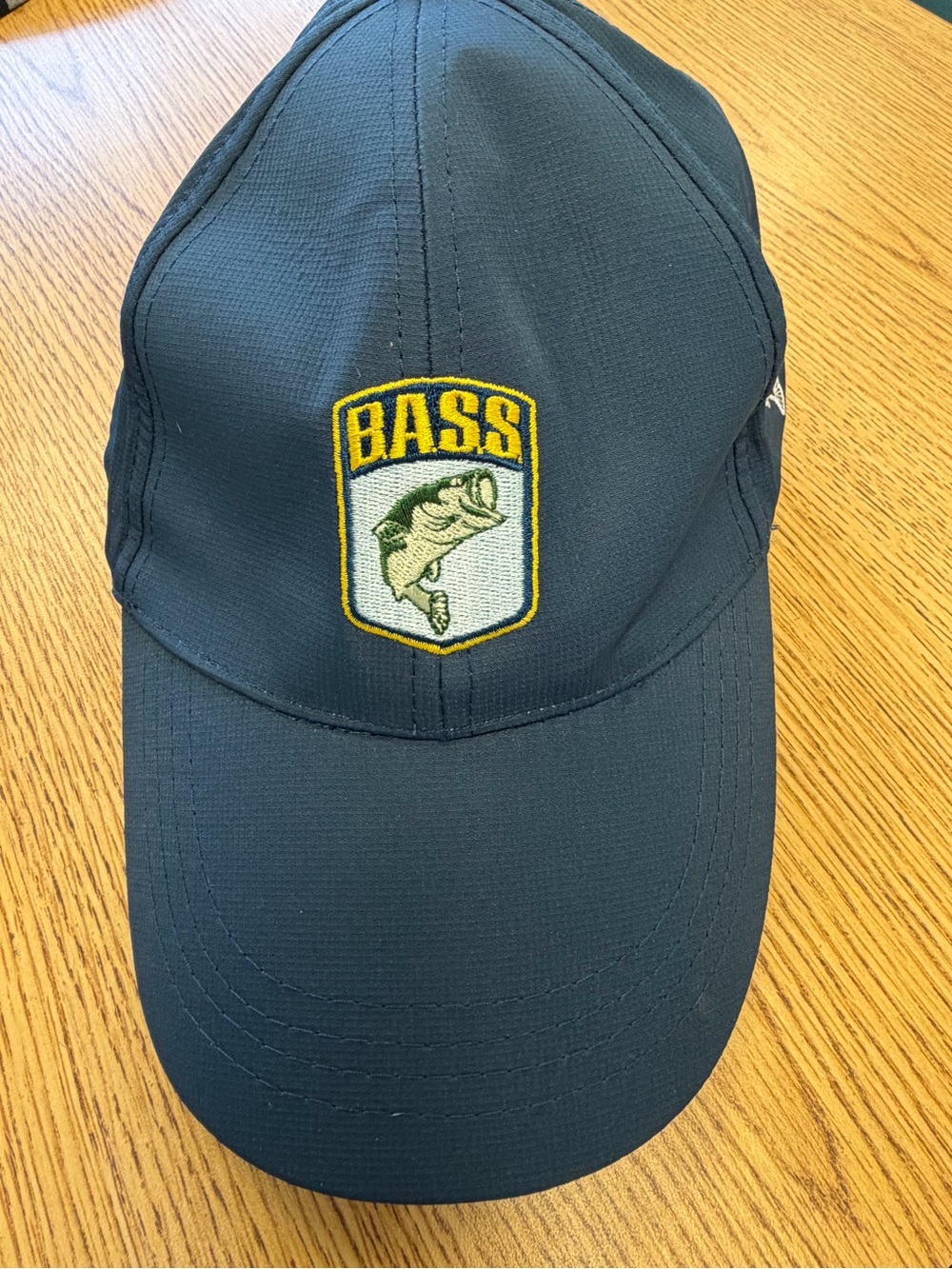 Bass Navy Blue Embroidered Fishing Logo Cap